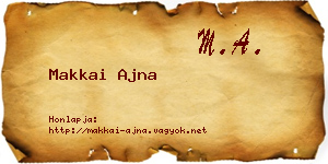 Makkai Ajna névjegykártya